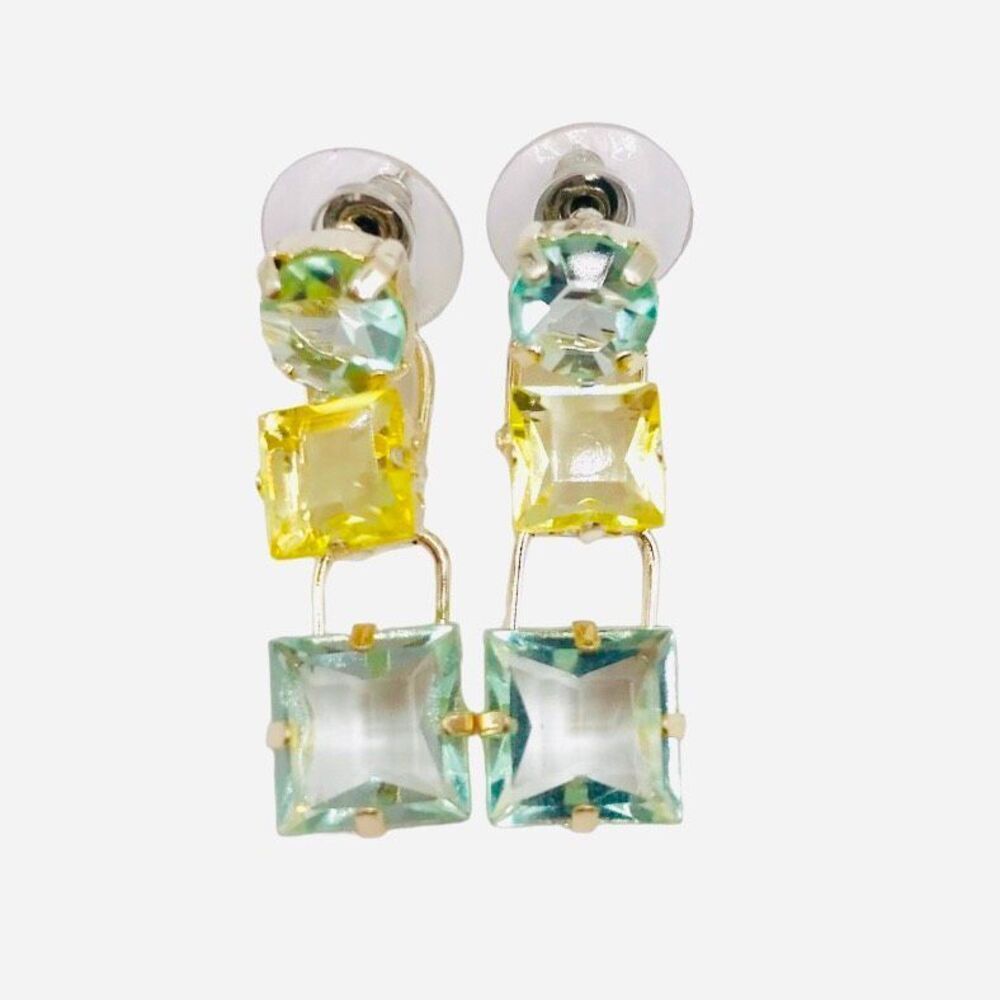 Colorful 60's Style Dangle Post Earring Bundle Set - Picture 4 of 7